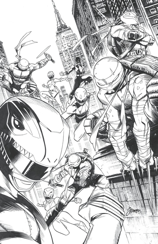 Mighty Morphin Power Rangers/Teenage Mutant Ninja Turtles III #5 E 1 in 10 Variant Edition (Full Art, Inks, Zonno)